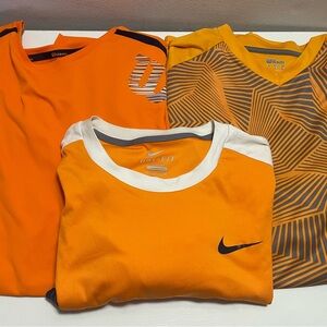 Nike and Wilson Orange Athletic Shirts